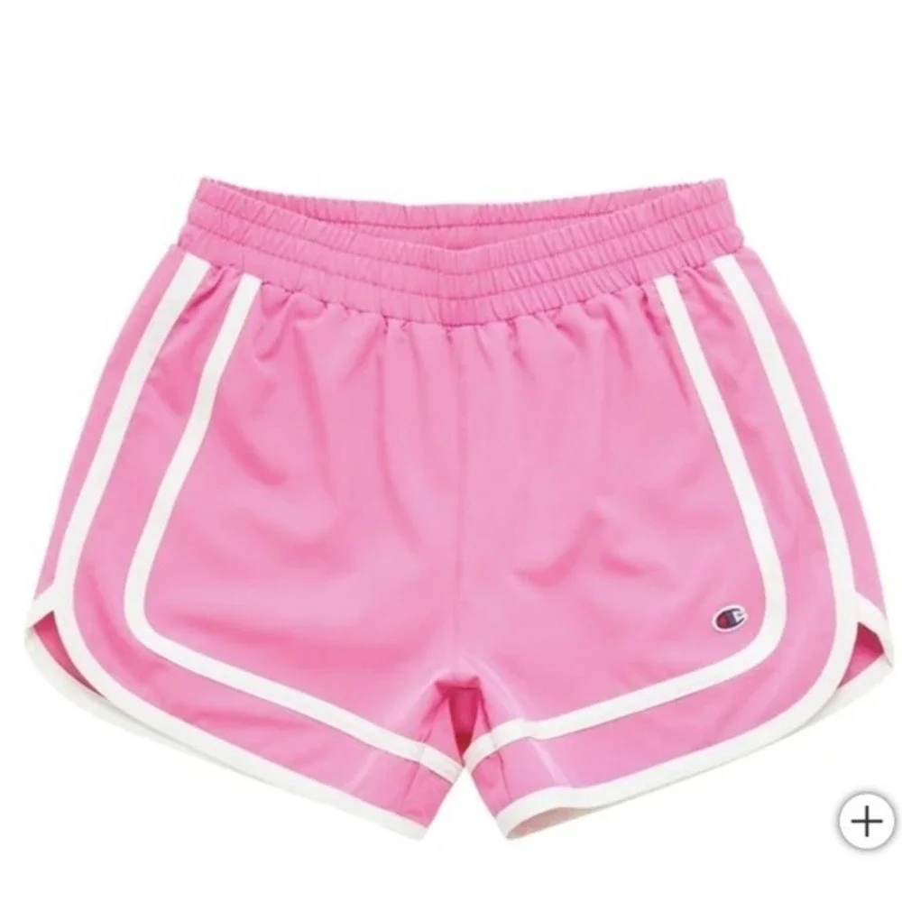 Champion Dolphin Shorts Kids Girls 2‎ Pack Navy Pink Size 10/12 Retro Athletic